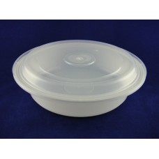 U1200P PP Round White Container